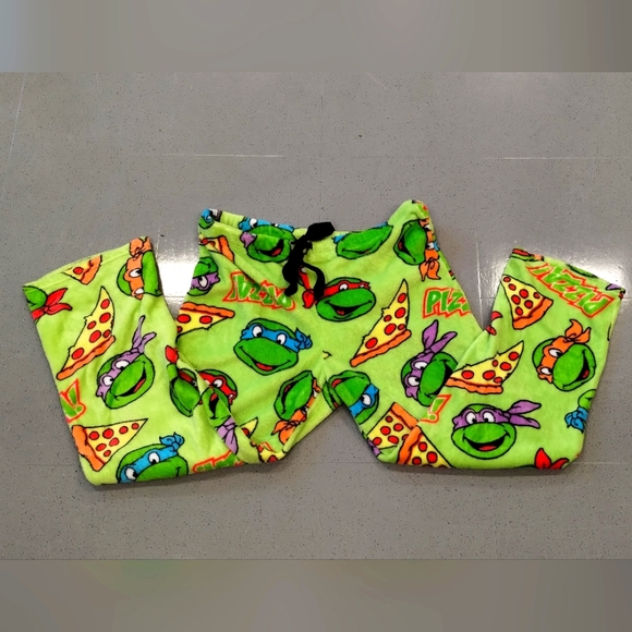 +Nickelodeon Teenage Mutant Ninja Turtles Pizza  Pajama Pants Women's XL (16-18) - Picture 3 of 6